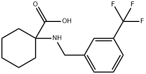 1-(3-TRIFLUOROMETHYL-BENZYLAMINO)-CYCLOHEXANECARBOXYLIC ACID HYDROCHLORIDE Struktur