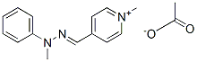 1-methyl-4-[(methylphenylhydrazono)methyl]pyridinium acetate Struktur