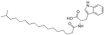 N-(1-oxoisooctadecyl)-L-tryptophan Struktur