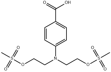 4-(bis(2-methylsulfonyloxyethyl)amino)benzoic acid Struktur