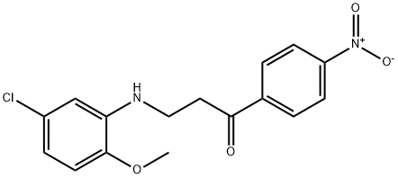 3-(5-chloro-2-methoxyanilino)-1-(4-nitrophenyl)-1-propanone Struktur