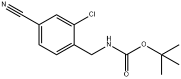 TERT-BUTYL 2-CHLORO-4-CYANOBENZYLCARBAMATE Struktur