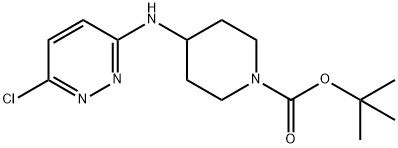 4-(6-Chloro-pyridazin-3-ylamino)-piperidine-1-carboxylic acid tert-butyl ester Struktur