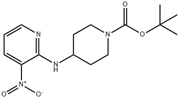 4-(3-Nitro-pyridin-2-ylaMino)-piperidine-1-carboxylic acid tert-butyl ester, 98+% C15H22N4O4, MW: 322.36 Struktur