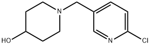 1-(6-Chloro-pyridin-3-ylMethyl)-piperidin-4-ol, 98+% C11H15ClN2O, MW: 226.70 Struktur