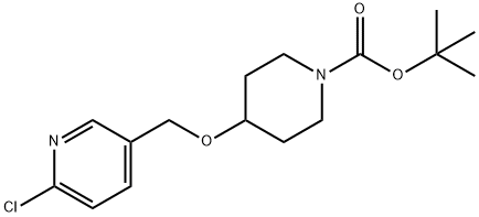 4-(6-Chloro-pyridin-3-ylMethoxy)-piperidine-1-carboxylic acid tert-butyl ester, 98+% C16H23ClN2O3, MW: 326.82 Struktur