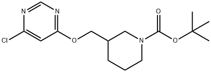 3-(6-Chloro-pyriMidin-4-yloxyMethyl)-piperidine-1-carboxylic acid tert-butyl ester, 98+% C15H22ClN3O3, MW: 327.81 Struktur