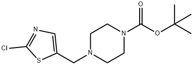 4-(2-Chloro-thiazol-5-ylMethyl)-piperazine-1-carboxylic acid tert-butyl ester, 98+% C13H20ClN3O2S, MW: 317.84 Struktur