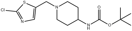 [1-(2-Chloro-thiazol-5-ylMethyl)-piperidin-4-yl]-carbaMic acid tert-butyl ester, 98+% C14H22ClN3O2S, MW: 331.86 Struktur