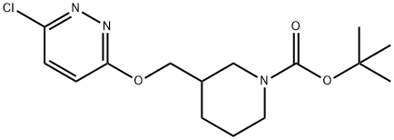 3-(6-Chloro-pyridazin-3-yloxyMethyl)-piperidine-1-carboxylic acid tert-butyl ester, 98+% C15H22ClN3O3, MW: 327.81 Struktur