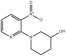 3'-Nitro-3,4,5,6-tetrahydro-2H-[1,2']bipyridinyl-3-ol, 98+% C10H13N3O3, MW: 223.23 Struktur