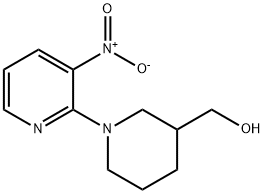 (3'-Nitro-3,4,5,6-tetrahydro-2H-[1,2']bipyridinyl-3-yl)-Methanol , 98+% C11H15N3O3, MW: 237.26 Struktur