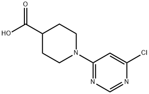 1-(6-Chloro-pyriMidin-4-yl)-piperidine-4-carboxylic acid, 98+% C10H12ClN3O2, MW: 241.67 Struktur