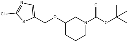 3-(2-Chloro-thiazol-5-ylMethoxy)-piperidine-1-carboxylic acid tert-butyl ester, 98+% C14H21ClN2O3S, MW: 332.85 Struktur