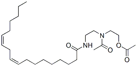 2-[(acetyl)[2-[(9Z,12Z)-octadeca-9,12-dienoylamino]ethyl]amino]ethyl acetate Struktur