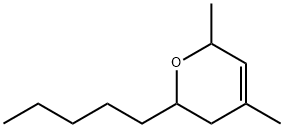 3,6-dihydro-4,6-dimethyl-2-pentyl-2H-pyran Struktur