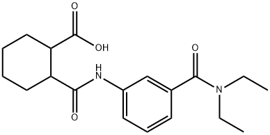 2-({3-[(DIETHYLAMINO)CARBONYL]ANILINO}CARBONYL)-CYCLOHEXANECARBOXYLIC ACID Struktur