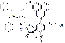 2-chloro-4-(dibenzylamino)-5-(2'-hydroxyethoxy)benzenediazonium oxalate Struktur