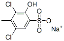 2,6-dichloro-3-hydroxytoluene-4-sulphonic acid, sodium salt Struktur