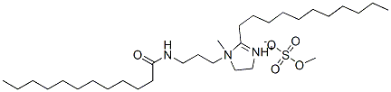 4,5-dihydro-1-methyl-1-[3-[(1-oxododecyl)amino]propyl]-2-undecyl-1H-imidazolium methyl sulphate Struktur