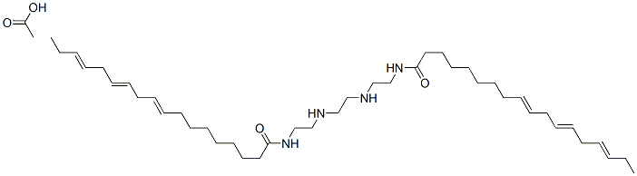 N,N'-[ethylenebis(iminoethylene)]bis(octadeca-9,12,15-trienamide) monoacetate Struktur