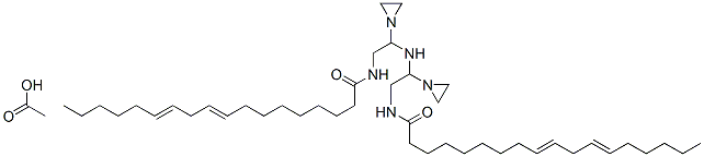 N,N'-[iminobis(ethyleneiminoethylene)]bis(octadeca-9,12-dienamide) monoacetate Struktur