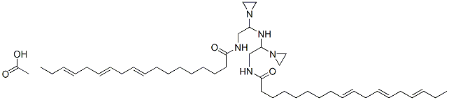 N,N'-[iminobis(ethyleneiminoethylene)]bis(octadeca-9,12,15-trienamide) monoacetate Struktur