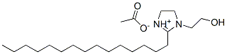 4,5-dihydro-1-(2-hydroxyethyl)-2-pentadecyl-1H-imidazolium acetate Struktur