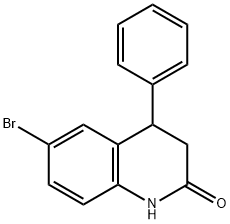 6-Bromo-3,4-dihydro-4-phenyl-carbostyril Struktur