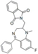 2-[(8-fluoro-2,3-dihydro-1-methyl-5-phenyl-1H-1,4-benzodiazepin-2-yl)methyl]-1H-isoindole-1,3(2H)-dione Struktur