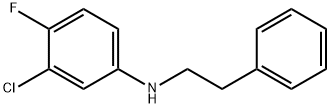 3-Chloro-4-fluoro-N-phenethylaniline Struktur