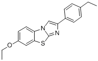 7-ETHOXY-2-(4-ETHYLPHENYL)IMIDAZO[2,1-B]BENZOTHIAZOLE Struktur