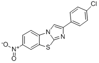 2-(4-CHLOROPHENYL)-7-NITROIMIDAZO[2,1-B]BENZOTHIAZOLE Struktur