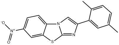 2-(2,5-DIMETHYLPHENYL)-7-NITROIMIDAZO[2,1-B]BENZOTHIAZOLE Struktur