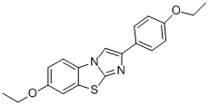 7-ETHOXY-2-(4-ETHOXYPHENYL)IMIDAZO[2,1-B]BENZOTHIAZOLE Struktur