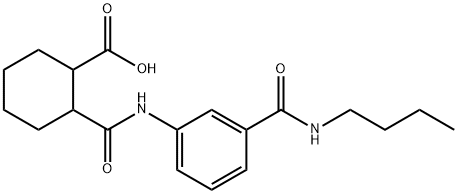 2-({3-[(BUTYLAMINO)CARBONYL]ANILINO}CARBONYL)-CYCLOHEXANECARBOXYLIC ACID Struktur