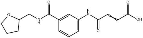 (E)-4-OXO-4-(3-{[(TETRAHYDRO-2-FURANYLMETHYL)-AMINO]CARBONYL}ANILINO)-2-BUTENOIC ACID Struktur