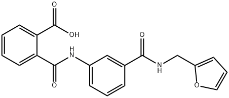 2-[(3-{[(2-FURYLMETHYL)AMINO]CARBONYL}ANILINO)-CARBONYL]BENZOIC ACID Struktur