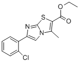 6-(2-CHLOROPHENYL)-3-METHYLIMIDAZO[2,1-B]THIAZOLE-2-CARBOXYLIC ACID ETHYL ESTER Struktur