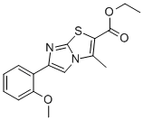 6-(2-METHOXYPHENYL)-3-METHYLIMIDAZO[2,1-B]THIAZOLE-2-CARBOXYLIC ACID ETHYL ESTER Struktur