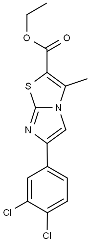 6-(3,4-DICHLOROPHENYL)-3-METHYLIMIDAZO[2,1-B]THIAZOLE-2-CARBOXYLIC ACID ETHYL ESTER Struktur