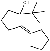 1-tert-butyl-2-(cyclopentylidene)cyclopentan-1-ol Struktur