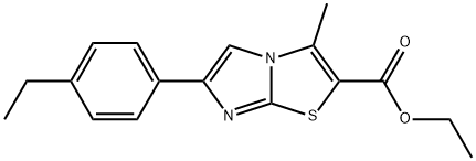 6-(4-ETHYLPHENYL)-3-METHYLIMIDAZO[2,1-B]THIAZOLE-2-CARBOXYLIC ACID ETHYL ESTER Struktur