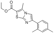 6-(2,4-DIMETHYLPHENYL)-3-METHYLIMIDAZO[2,1-B]THIAZOLE-2-CARBOXYLIC ACID ETHYL ESTER Struktur