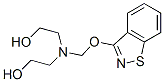 2,2'-[[(1,2-benzisothiazol-3-yloxy)methyl]imino]bisethanol Struktur