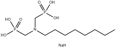 disodium dihydrogen [(octylimino)bis(methylene)]bisphosphonate Struktur