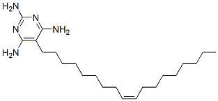 (Z)-5-(9-octadecenyl)pyrimidine-2,4,6-triamine Struktur