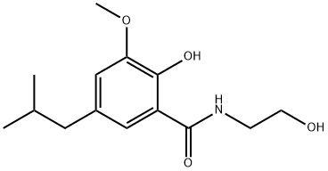 N-(2-hydroxyethyl)-5-isobutyl-3-methoxysalicylamide Struktur