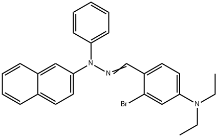 2-bromo-4-(diethylamino)benzaldehyde 2-naphthylphenylhydrazone Struktur