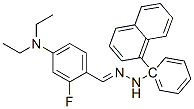 4-(diethylamino)-2-fluorobenzaldehyde 1-naphthylphenylhydrazone Struktur